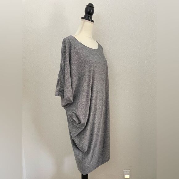 ATHLETA Sunlover Hilo UPF Asymmetrical Athleisure Dress in Heather Gray Medium - Picture 5 of 11